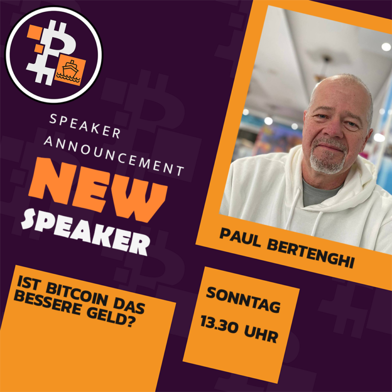 Paul Bertengh ist Vater von 4 Kindern, Bitcoineducator, Integration Coach und Sozialarbeiter. Er befasst sich seit einigen Jahren intensiv mit der Bitcoin-Technologie und hält Vorträge zum Thema Geldtheorie sowie zu philosophischen und spirituellen Aspekten von Bitcoin.